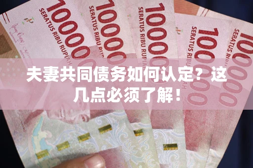 济南夫妻共同债务如何认定？这几点必须了解！