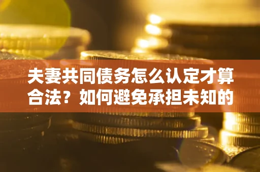 济南夫妻共同债务怎么认定才算合法？如何避免承担未知的债务风险？